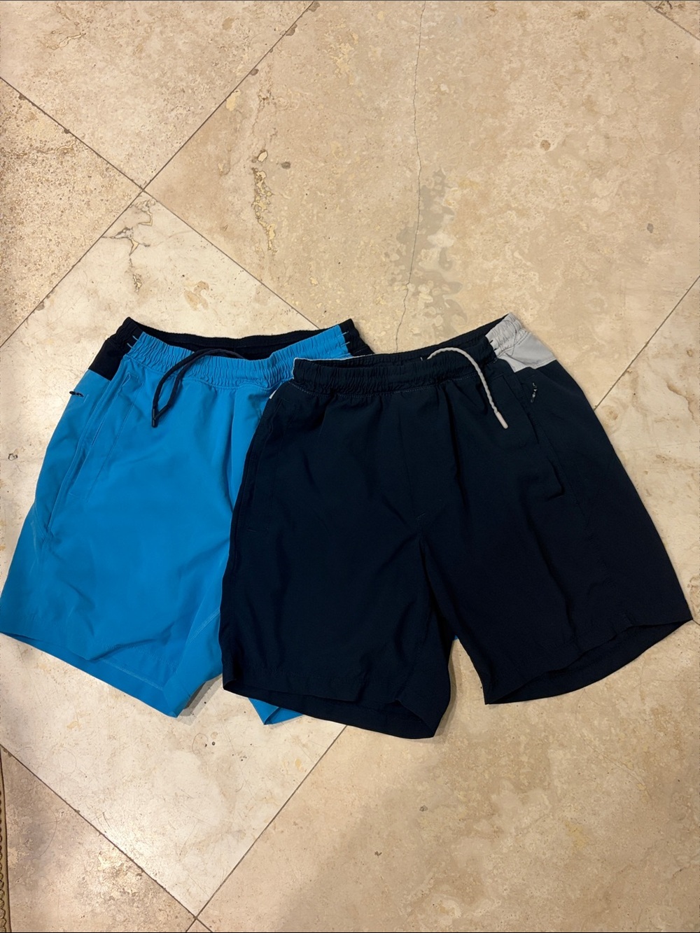Men's Birddog Boom Athletic Lined Shorts - Blue & Navy-2 pairs size small